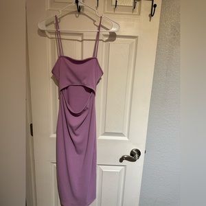 Lavender Midi Cutout Dress